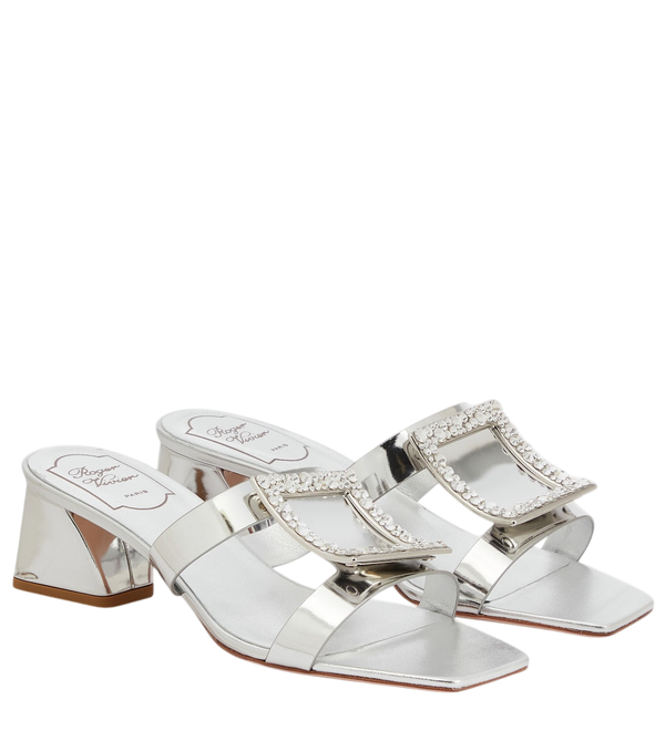 Roger Vivier Bikiviv' 45 metallic leather sandals