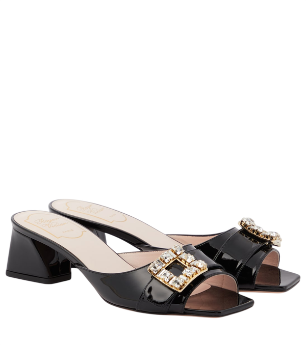 Roger Vivier Bikiviv embellished patent leather mules