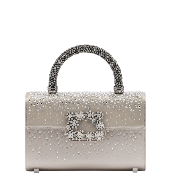 Roger Vivier Envelope embellished satin top-handle bag
