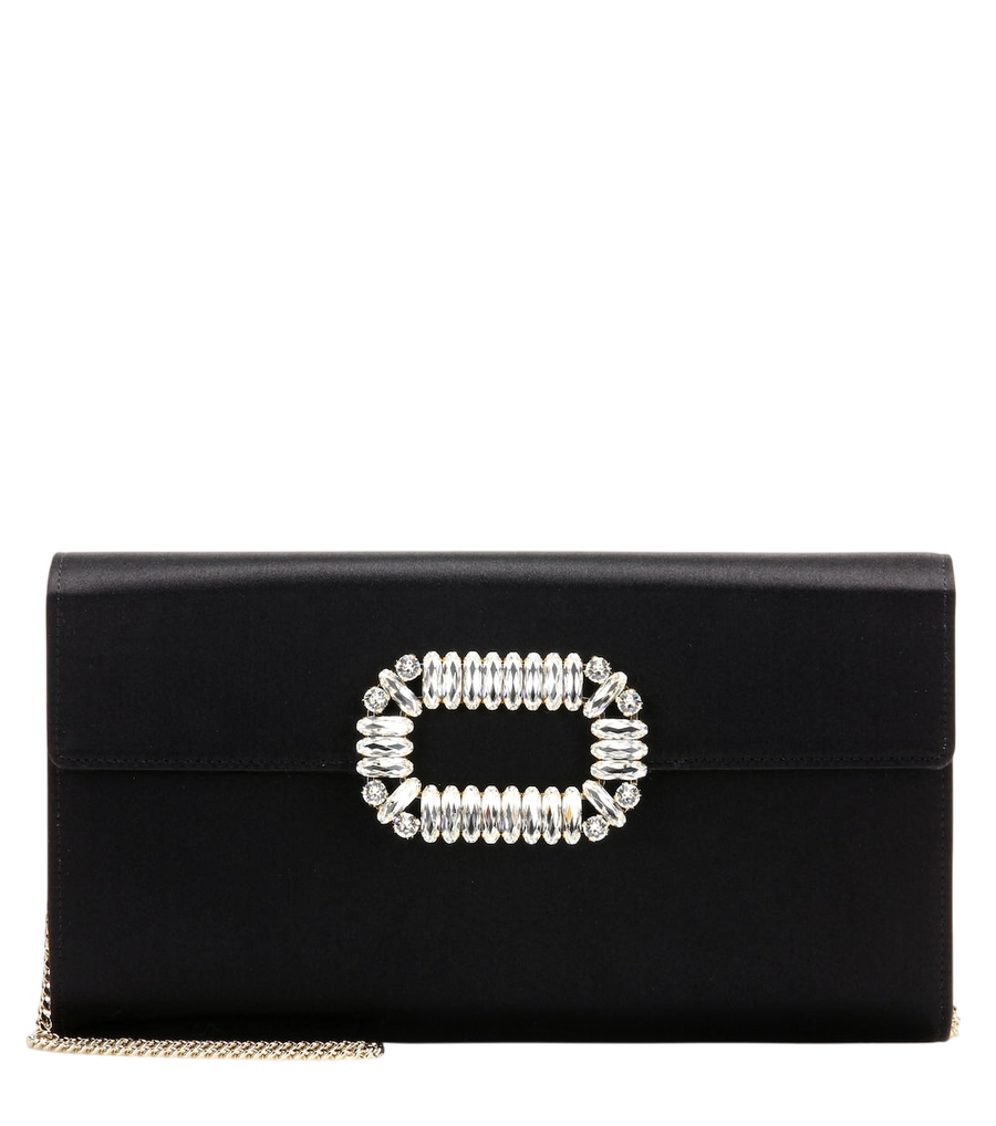 Pochette enveloppe de soirée Roger Vivier en satin