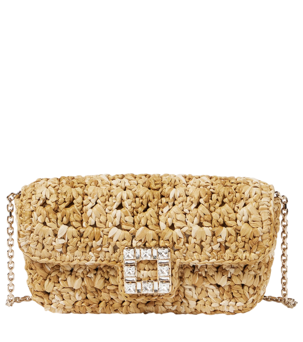 Roger Vivier Jeux De Fille raffia-effect shoulder bag