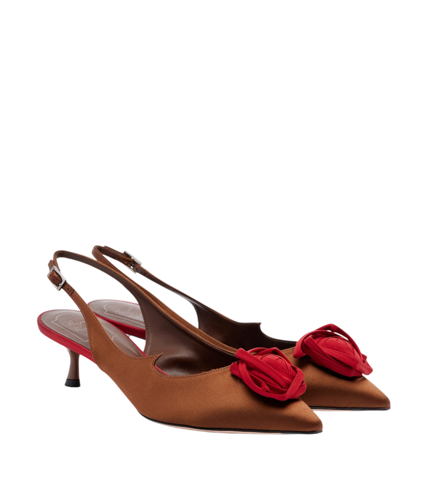 Roger Vivier Rose Vivier décolleté slingback in raso