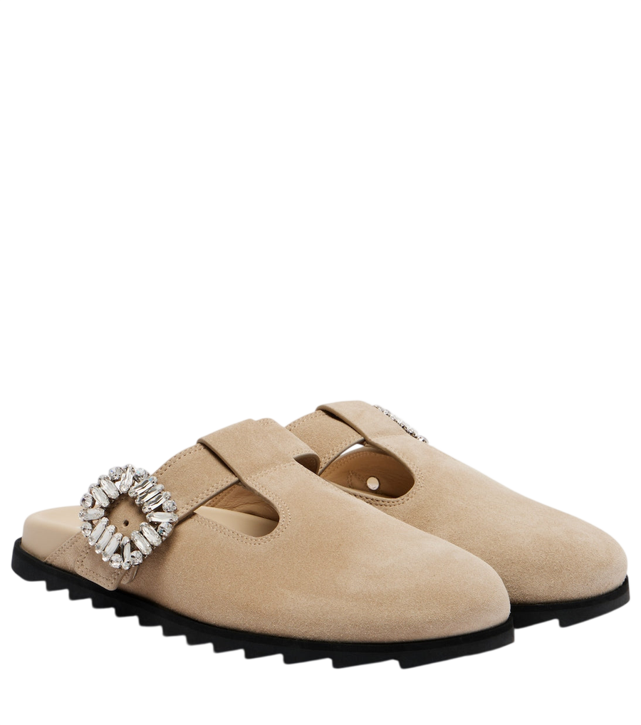 Roger Vivier Slidy Viv' embellished suede mules