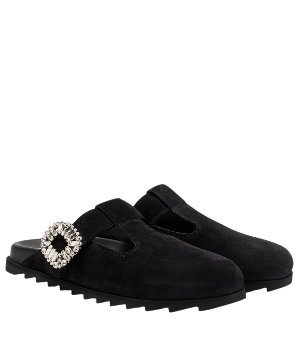 Roger Vivier Slidy Viv' suede mules