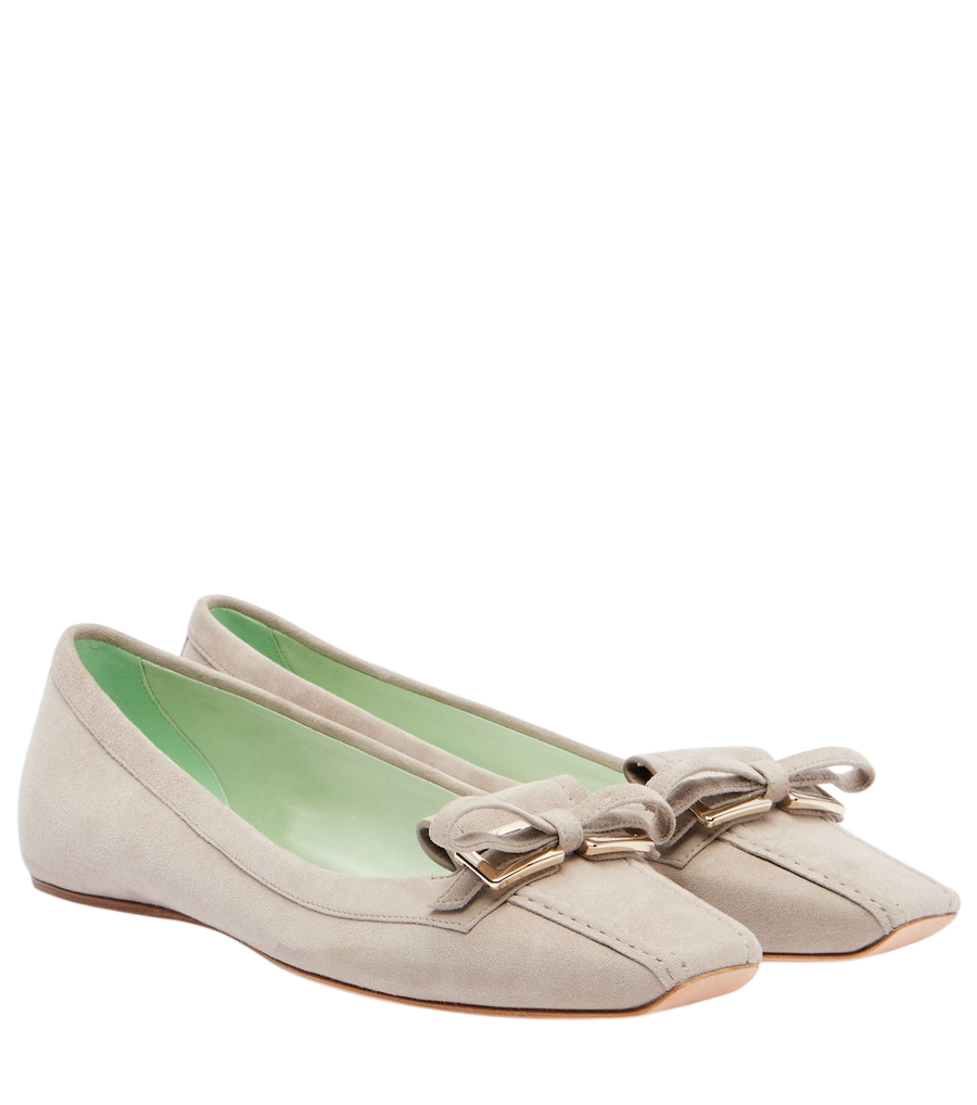Roger Vivier Trompette suede ballet flats