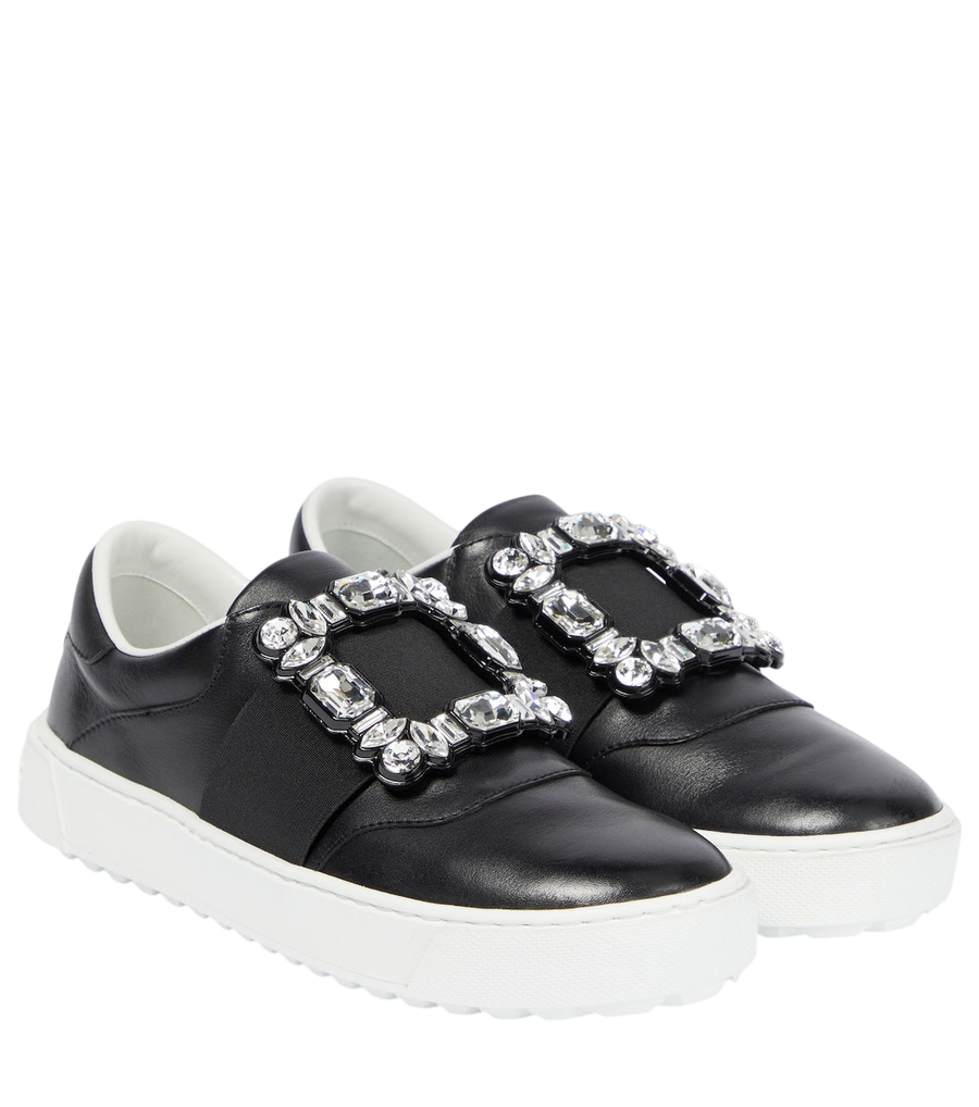 Roger Vivier Very Vivier embellished leather sneakers