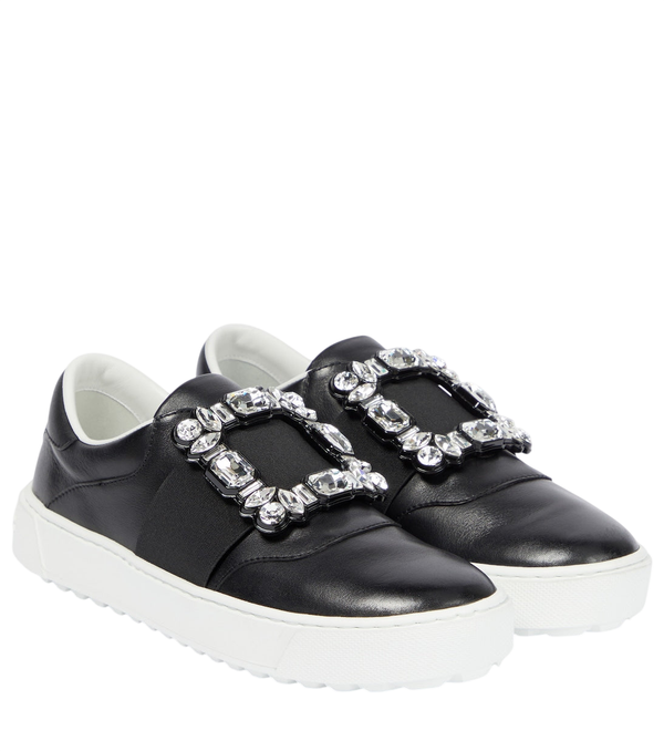 Roger Vivier Very Vivier embellished leather sneakers