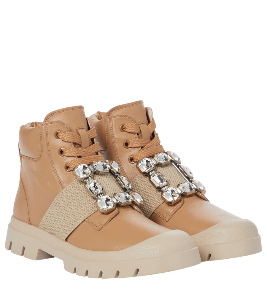 Roger Vivier Viv Desert leather ankle boots