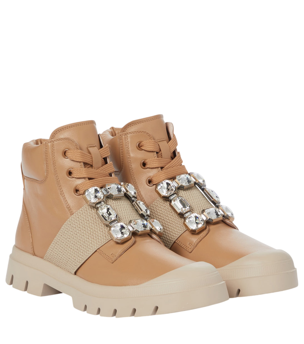 Roger Vivier Viv Desert leather ankle boots