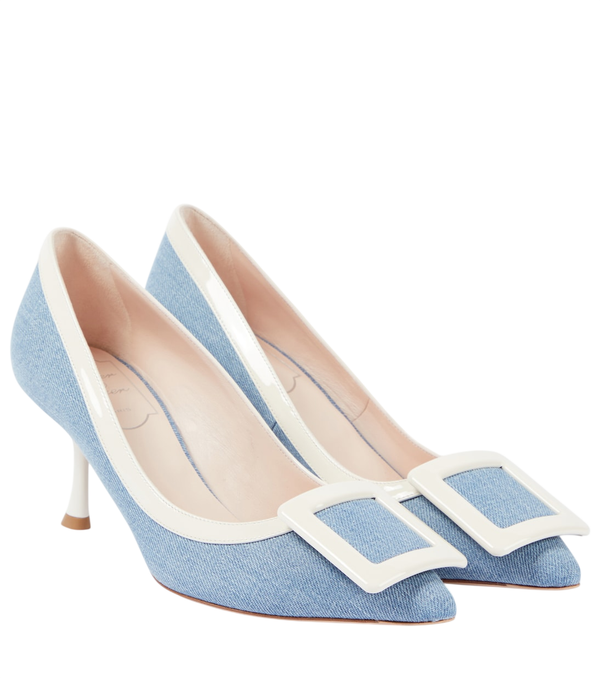 Roger Vivier Sapatos de salto alto com detalhes em couro Viv' In The City
