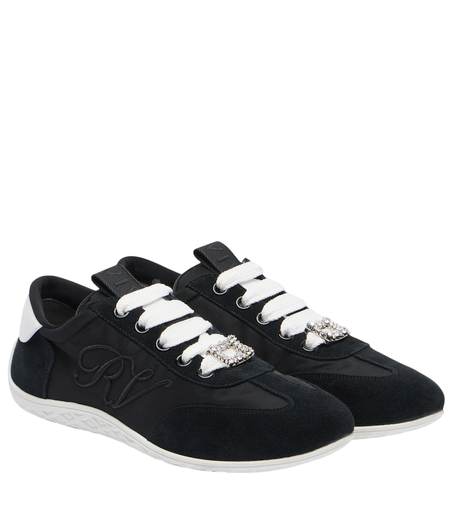 Roger Vivier Viv Low sneakers in raso con finiture in camoscio