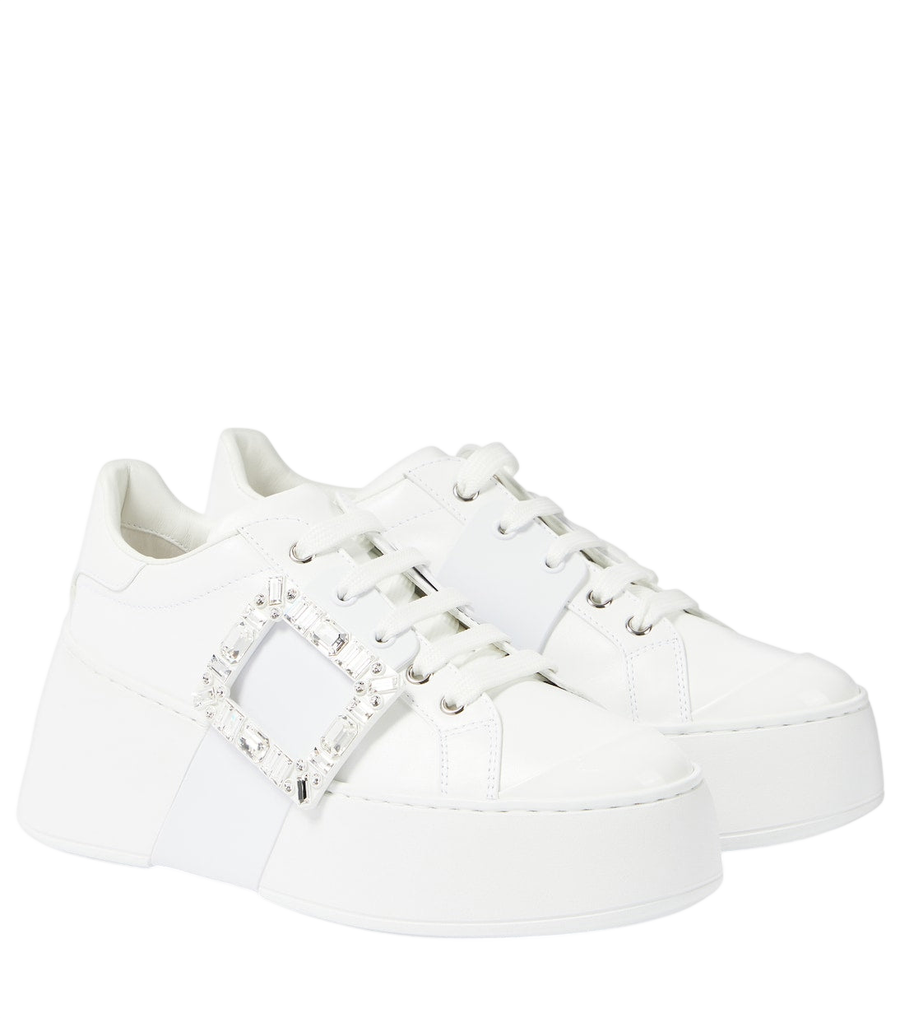 Roger Vivier Viv' Skate leather sneakers