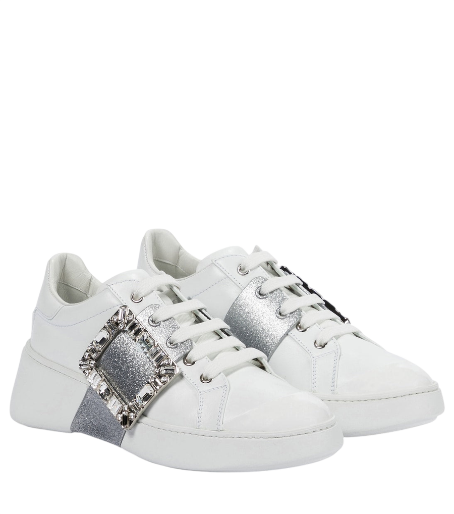Roger Vivier Viv' Skate leather sneakers