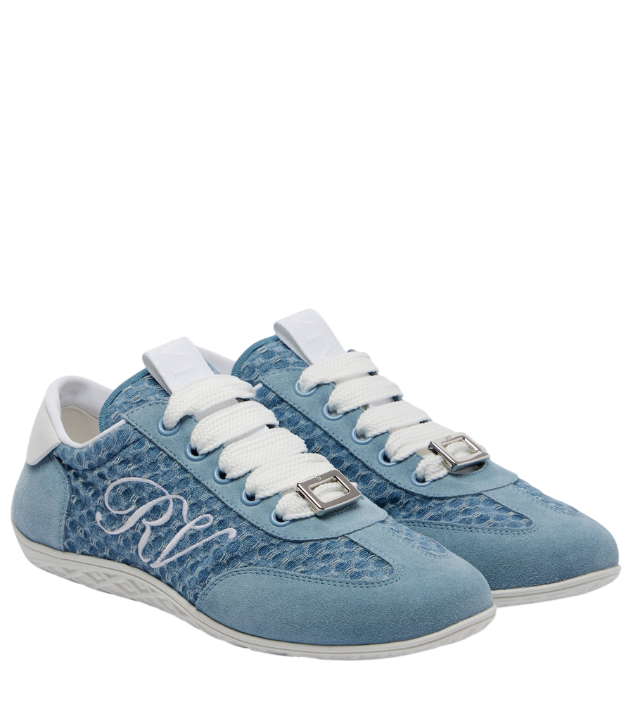 Roger Vivier Viv' suede-trimmed sneakers