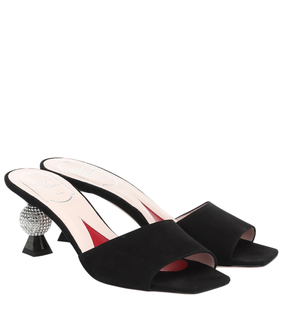 Roger Vivier Vivier Marlene embellished suede sandals