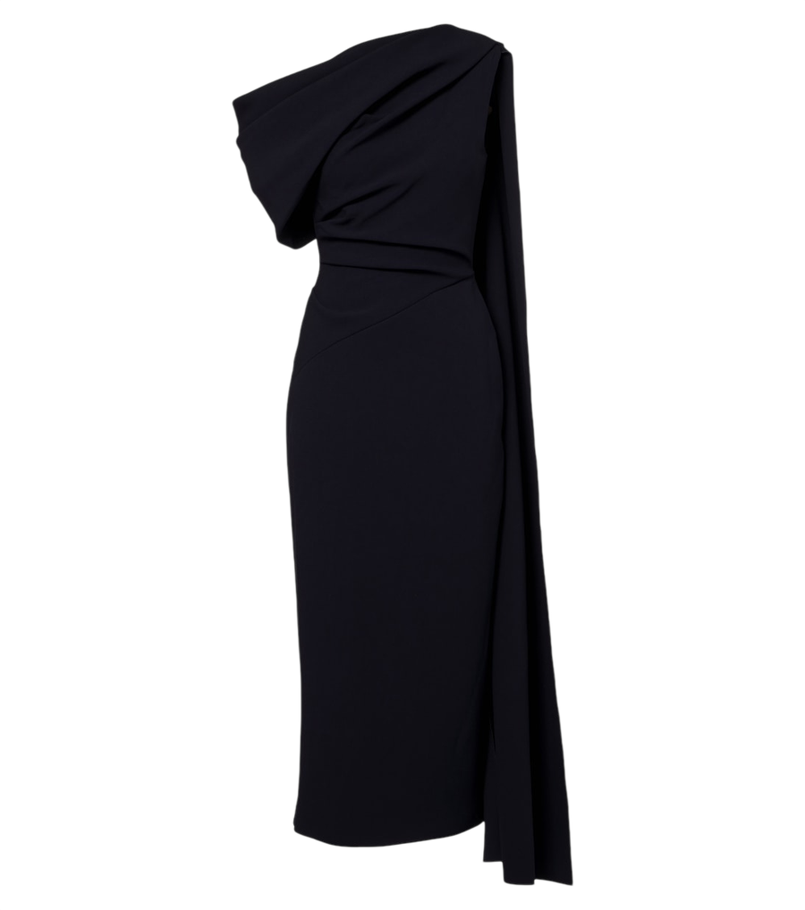 Roksanda Maite caped crêpe midi dress