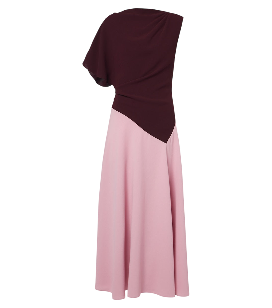 Roksanda Vestido midi Oryn em crepe drapeado assimétrico