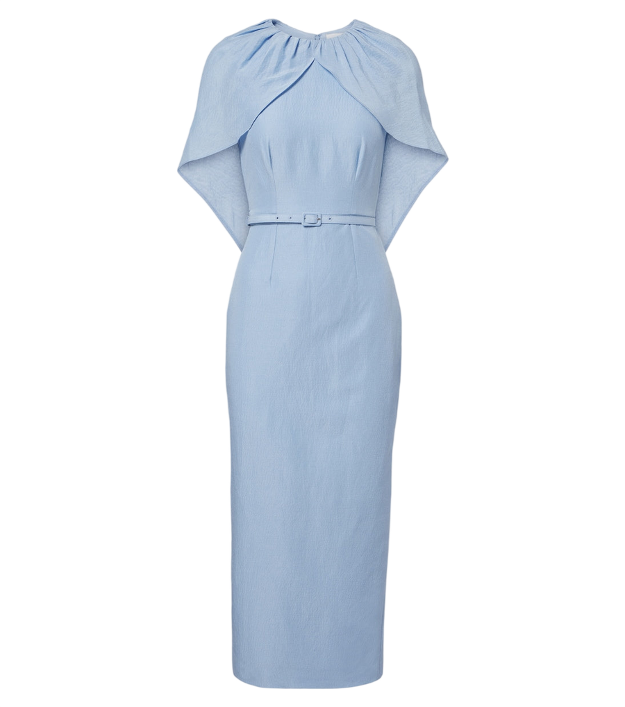 Roland Mouret Belted caped midi dress