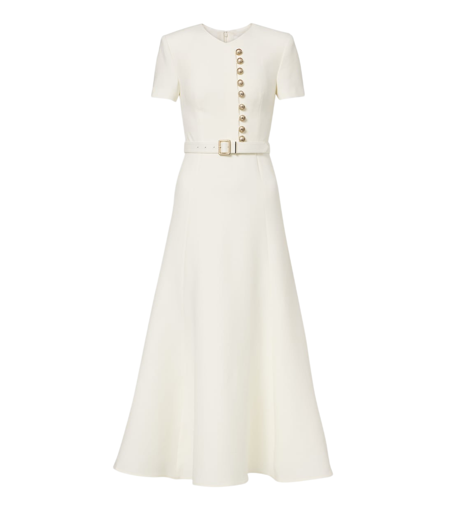 Robe de cocktail Roland Mouret en laine et soie à ceinture