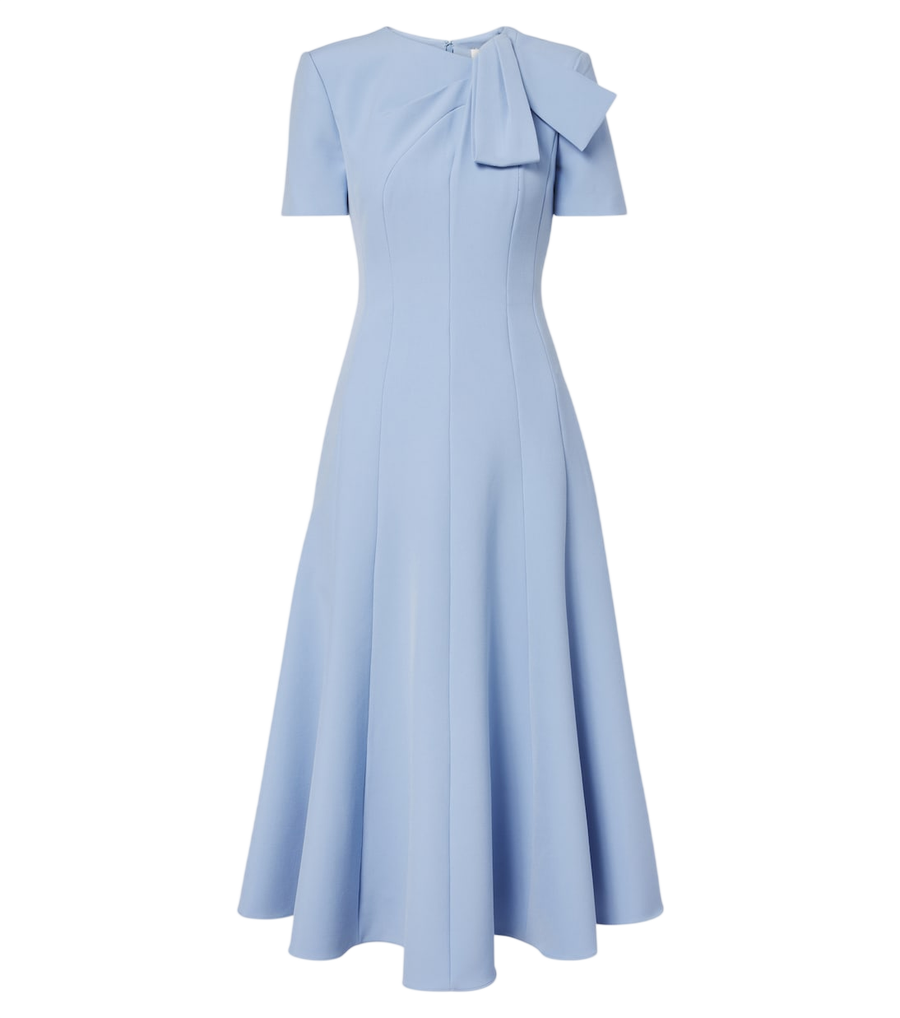 Robe de cocktail en crêpe avec détail nœud Roland Mouret