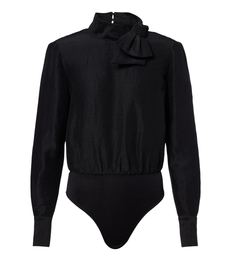 Body en ramie et soie jacquard avec détail de nœud Roland Mouret