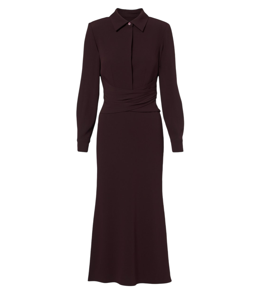 Roland Mouret Draped crêpe midi dress