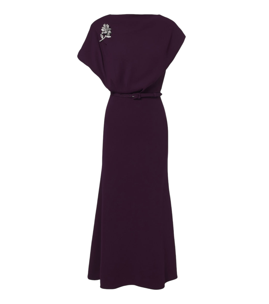 Roland Mouret Abito da cocktail in cady con decorazioni