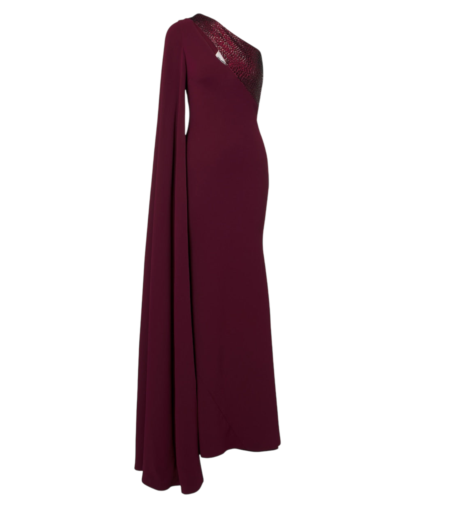 Robe de soirée asymétrique à cape ornée Roland Mouret
