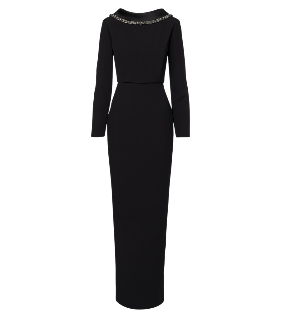 Vestido de crepé adornado Roland Mouret