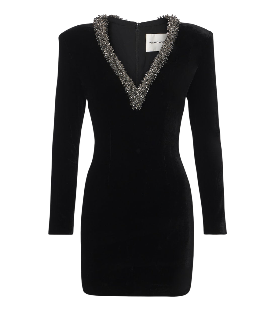 Mini-robe en velours orné Roland Mouret