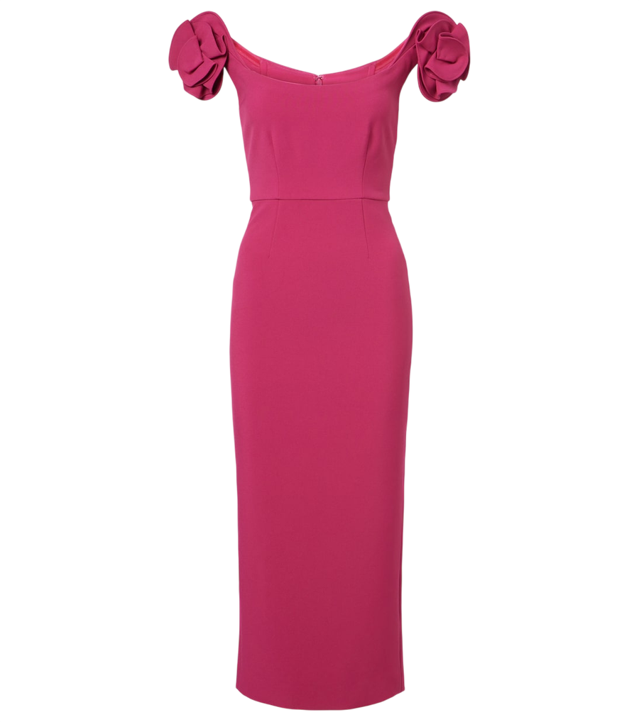 Roland Mouret vestido bustier com aplicações florais