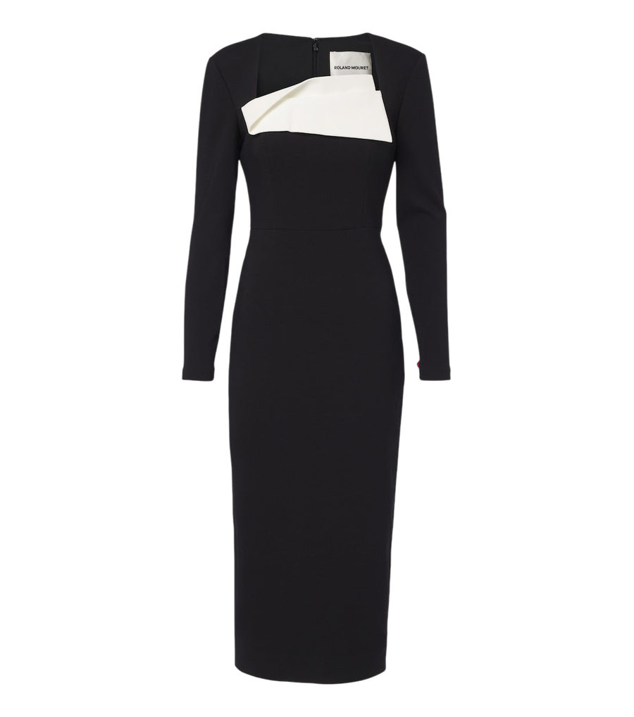 Roland Mouret Paneled crêpe cocktail dress