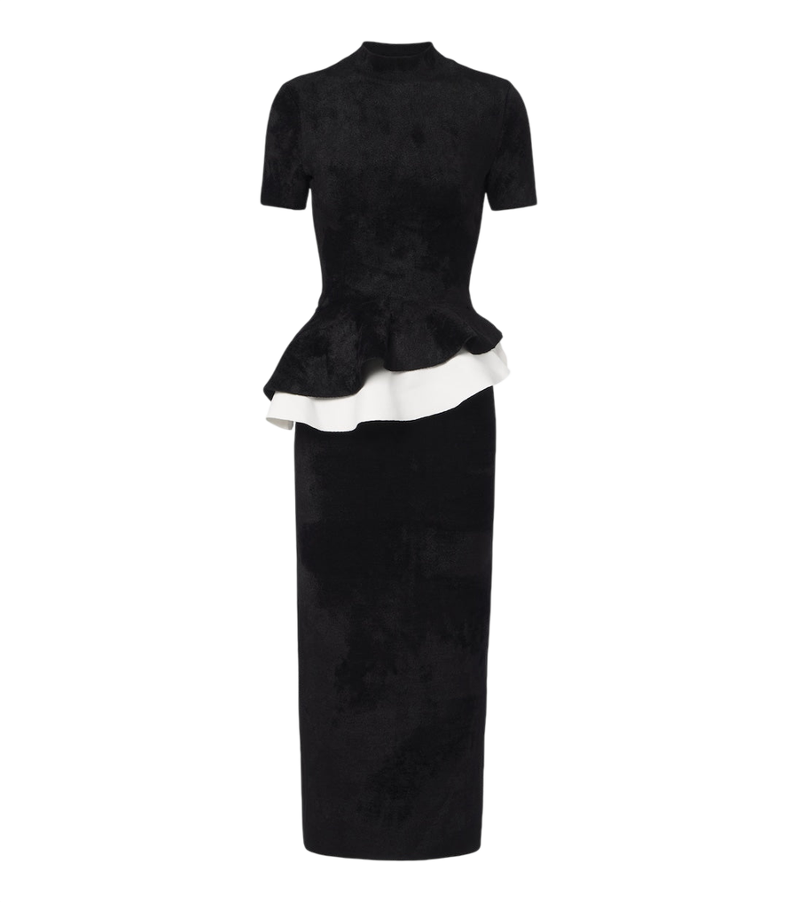 Roland Mouret Paneled peplum cocktail dress
