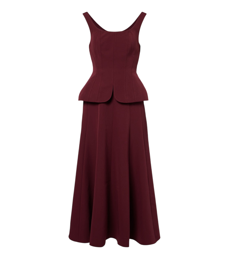 Robe corset en crêpe à basque Roland Mouret