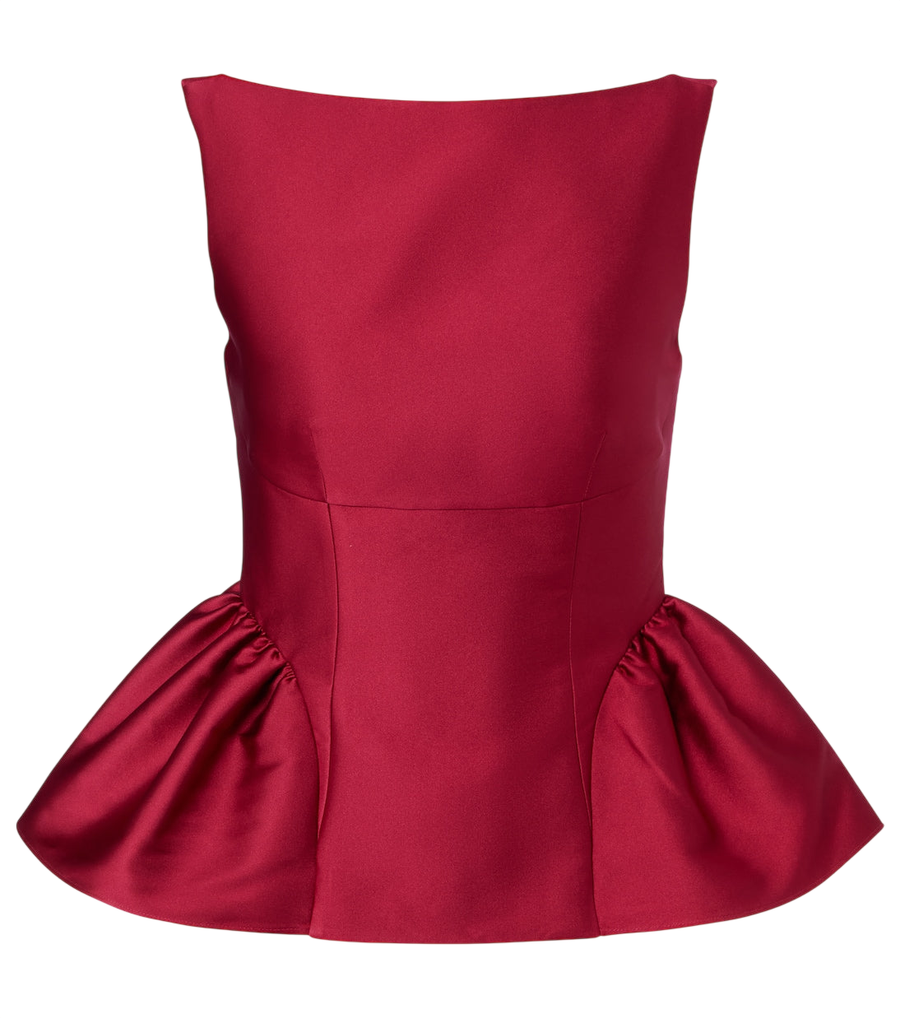 Roland Mouret Peplum taffeta top