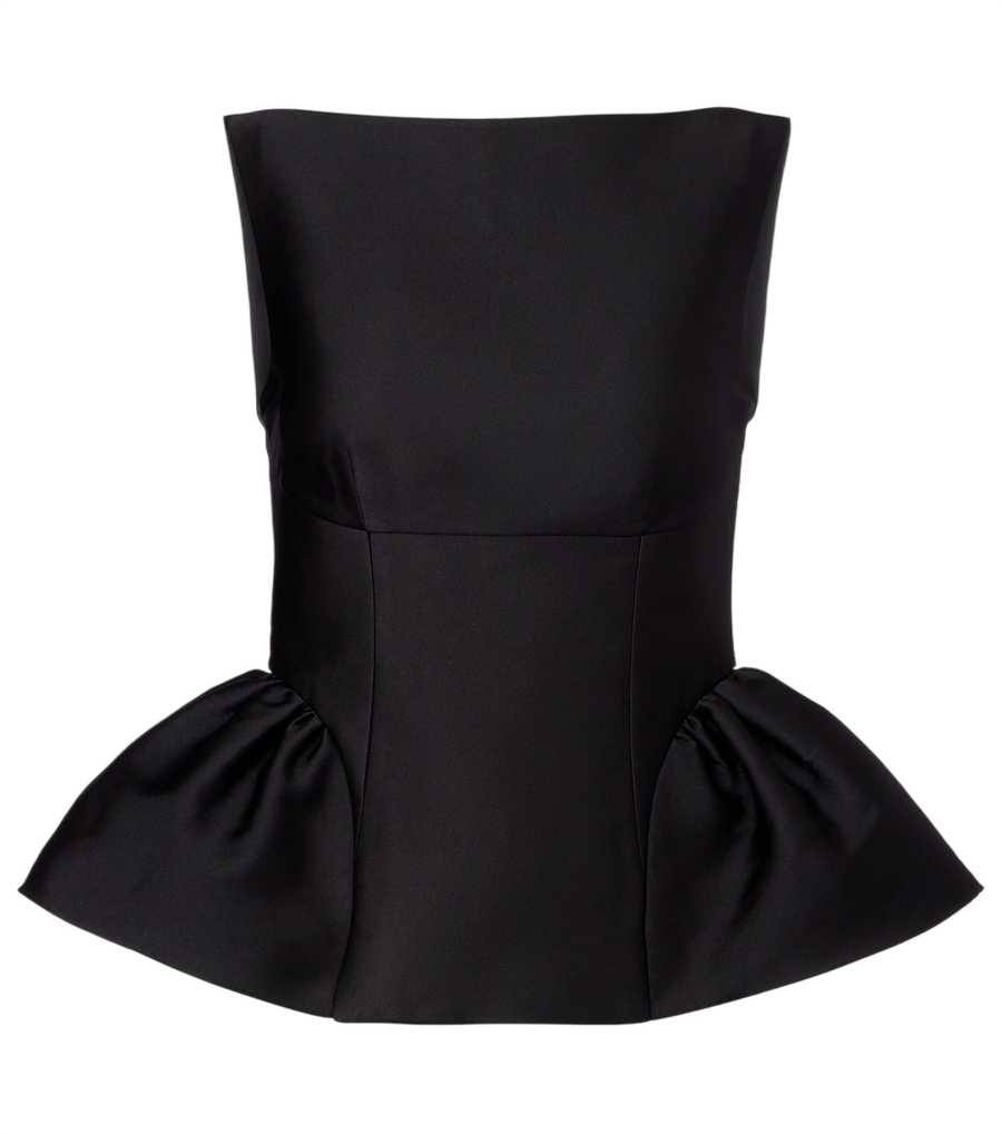 Roland Mouret Peplum taffeta top