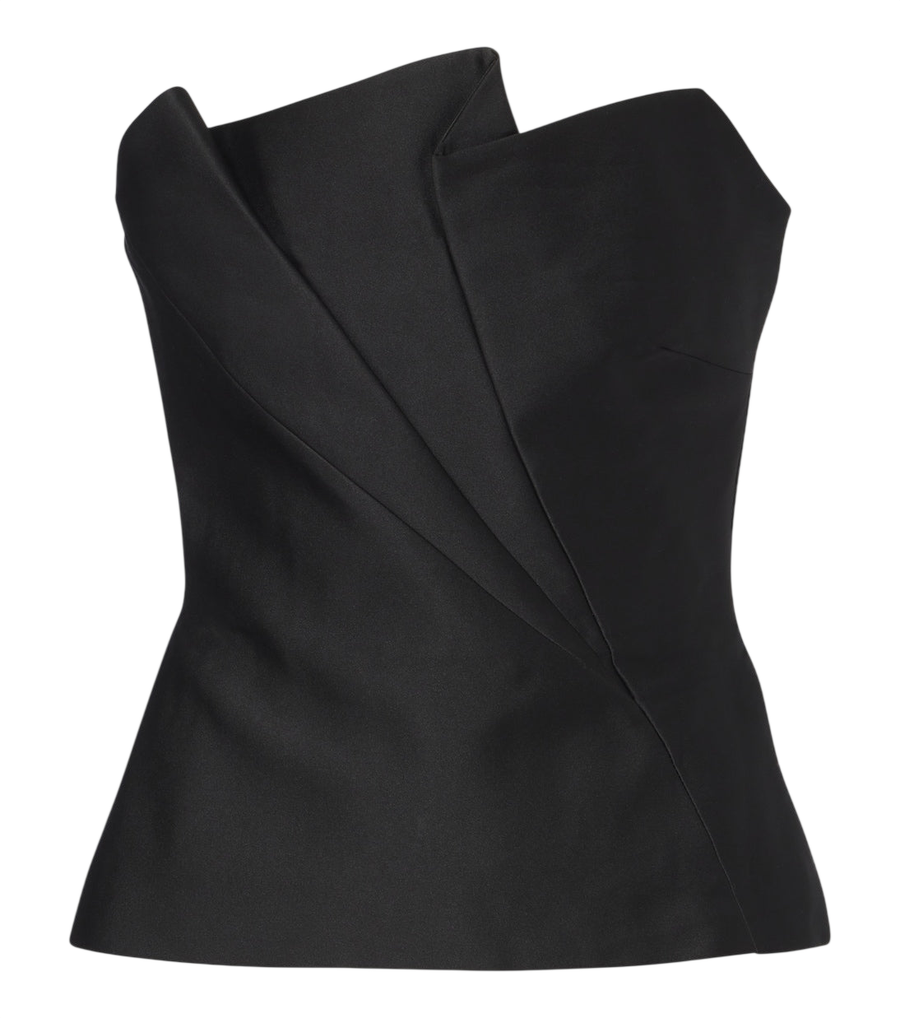 Haut corset en taffetas plissé Roland Mouret