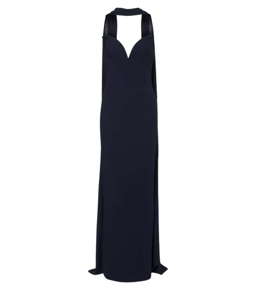 Vestido tipo corsé con detalle de bufanda de Roland Mouret