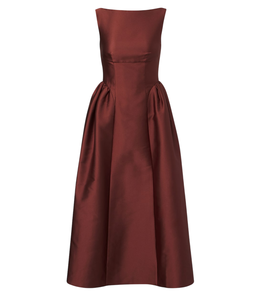 Roland Mouret Abito midi in taffetà