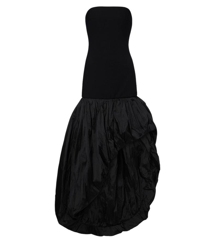 Rotate Asymmetric strapless gown