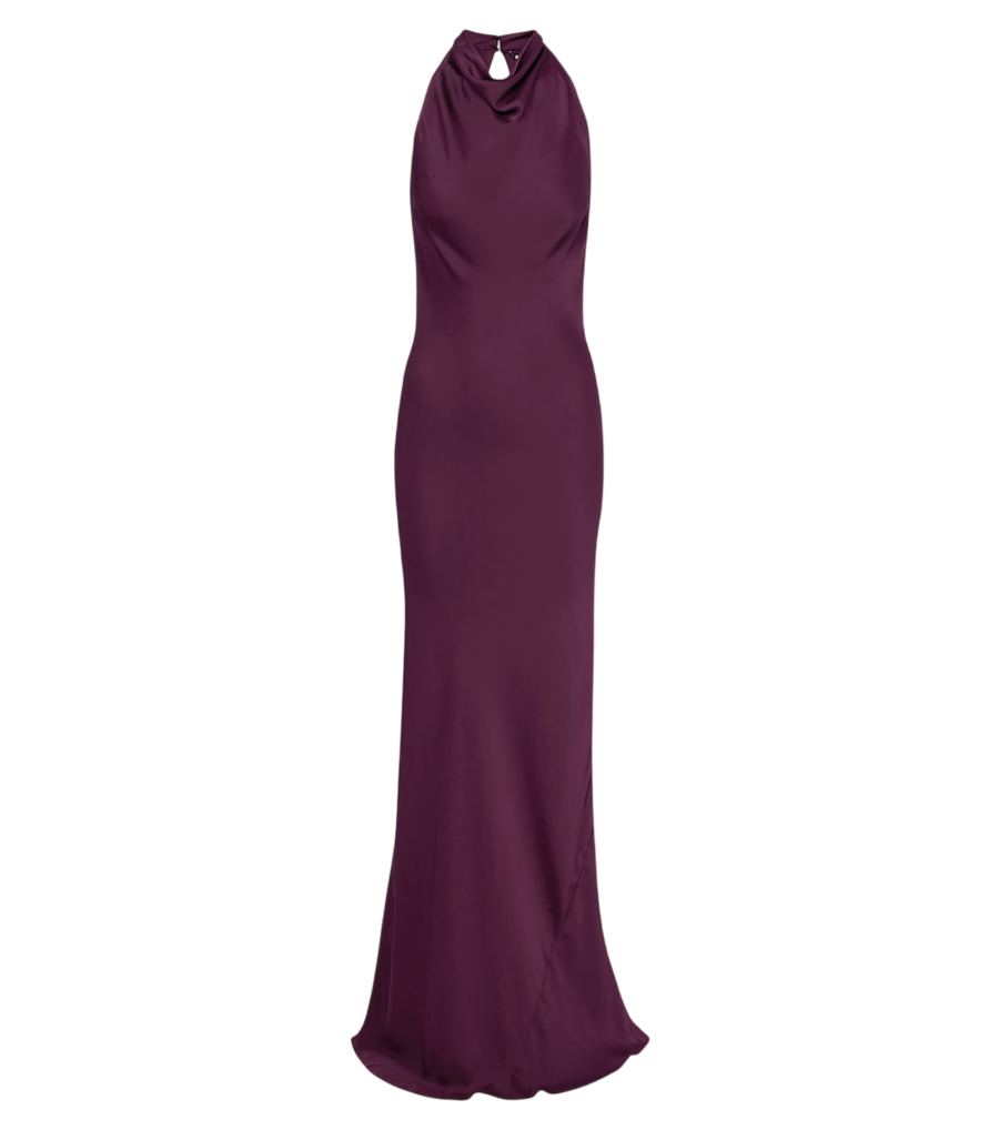 Vestido de cóctel de satén drapeado Rotate