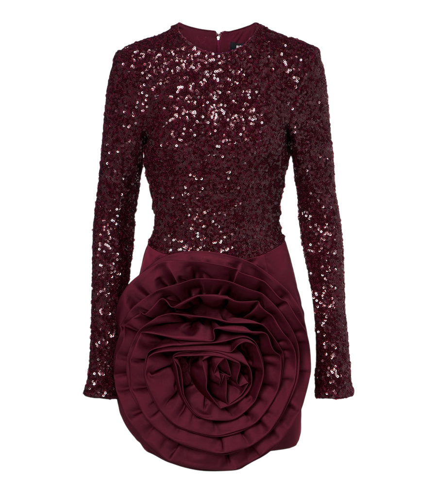 Rotate Minivestido com lantejoulas e aplicação floral