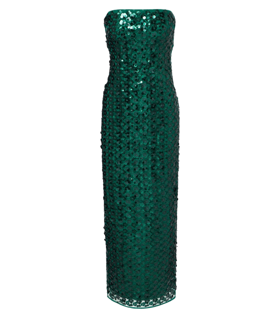 Rotate Robe de cocktail bustier à sequins
