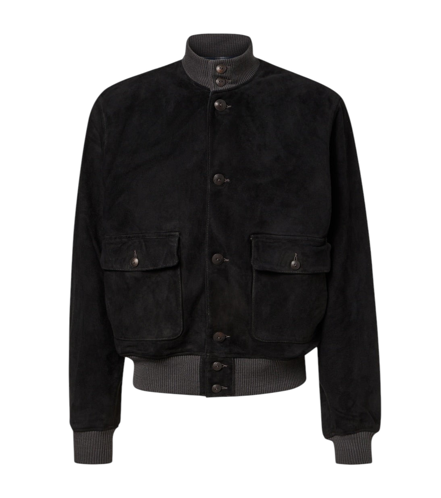RRL Mason suede bomber jacket