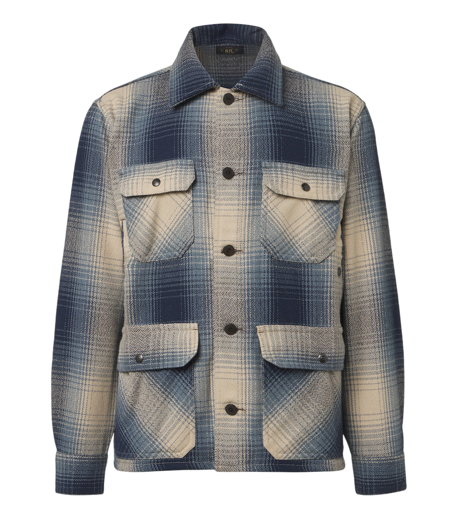 RRL Plaid wool twill shirt