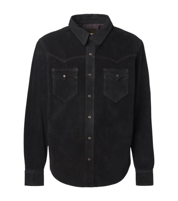 RRL Suede Western shirt