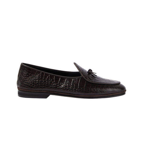 Rubinacci Marfy croc-effect leather loafers
