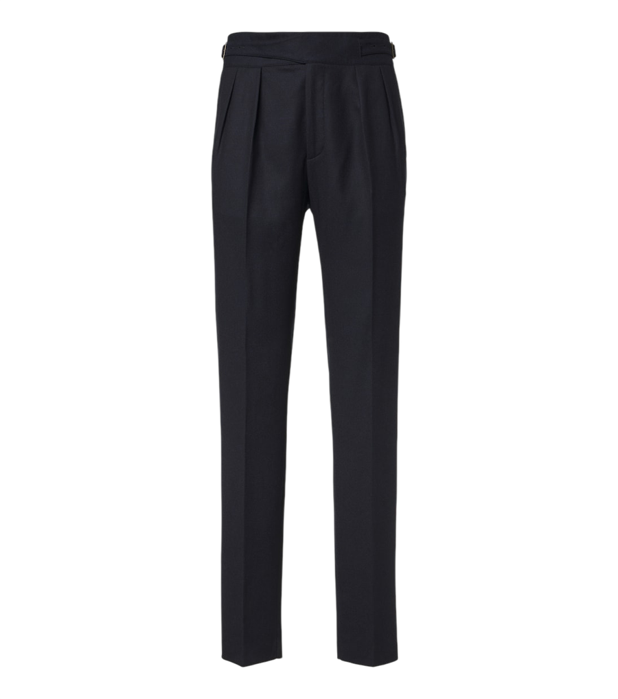 Rubinacci Pleated virgin wool tapered pants