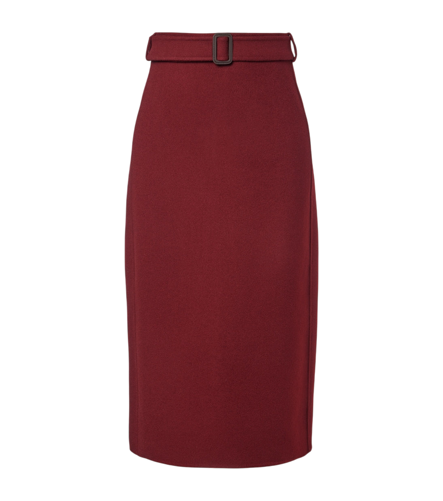 'S Max Mara Gonna a tubino in lana vergine con cintura