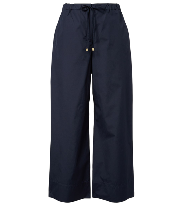 'S Max Mara Pantaloni corti in cotone a gamba larga